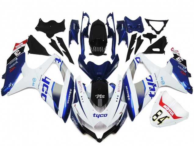 Tyco Estilo Personalizado Brillante 2008-2010 Suzuki GSXR 600-750 Carenados Moto Tyco Estilo Personalizado Brillante 2008-2010 Suzuki GSXR 600-750 Carenados Moto