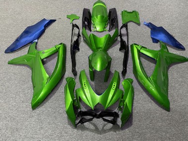 Verde & Azul 2008-2010 Suzuki GSXR 600-750 Carenados Moto