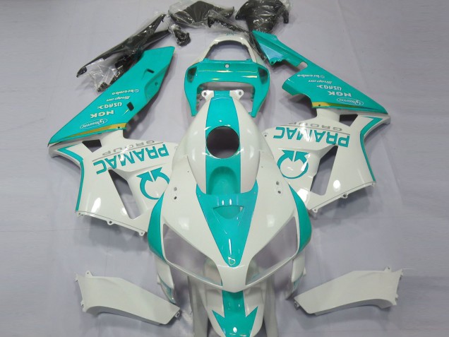 Verde Azulado Personalizado 2005-2006 Honda CBR600RR Carenados Moto Verde Azulado Personalizado 2005-2006 Honda CBR600RR Carenados Moto