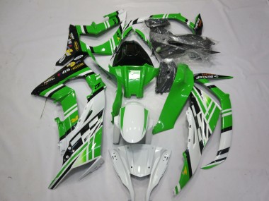 Verde Blanco Negro 1 2011-2015 Kawasaki ZX10R Carenados Moto