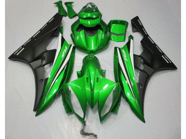 Verde Blanco & Negro 2006-2007 Yamaha R6 Carenados Moto Verde Blanco & Negro 2006-2007 Yamaha R6 Carenados Moto