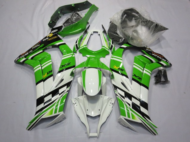 Verde Blanco Negro 2011-2015 Kawasaki ZX10R Carenados Moto Verde Blanco Negro 2011-2015 Kawasaki ZX10R Carenados Moto