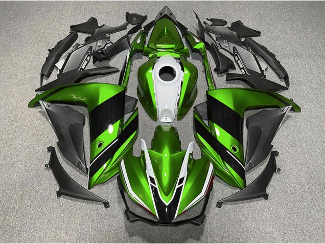 Verde Blanco & Negro 2015-2018 Yamaha R3 Carenados Moto Verde Blanco & Negro 2015-2018 Yamaha R3 Carenados Moto