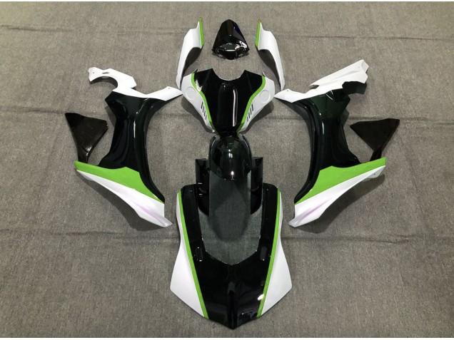 Verde Blanco & Negro 2015-2019 Yamaha R1 Carenados Moto Verde Blanco & Negro 2015-2019 Yamaha R1 Carenados Moto