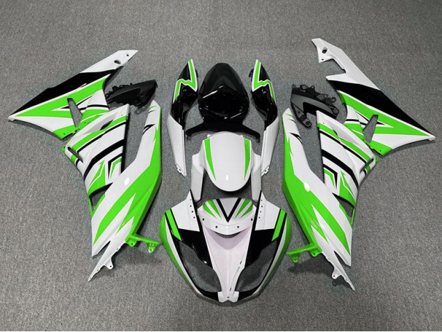 Verde Blanco & Negro Zag 2009-2012 Kawasaki ZX6R Carenados Moto Verde Blanco & Negro Zag 2009-2012 Kawasaki ZX6R Carenados Moto