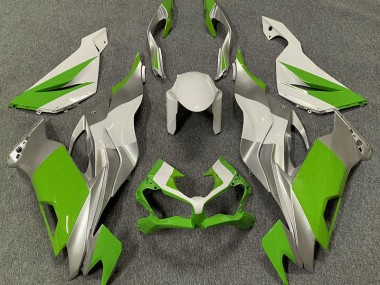 Verde Blanco & Plata 2019-2023 Kawasaki ZX6R Carenados Moto