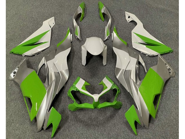 Verde Blanco & Plata 2019-2023 Kawasaki ZX6R Carenados Moto Verde Blanco & Plata 2019-2023 Kawasaki ZX6R Carenados Moto