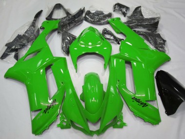 Verde Brillante 2007-2008 Kawasaki ZX6R Carenados Moto