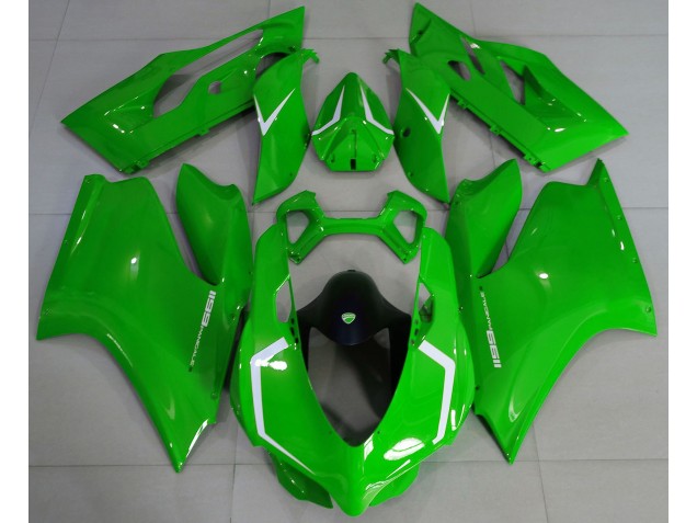 Verde Brillante & Blanco 2011-2014 Ducati 1199 Carenados Moto Verde Brillante & Blanco 2011-2014 Ducati 1199 Carenados Moto