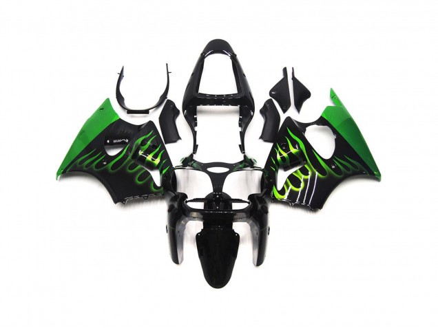Verde Brillante Llama Liso 2000-2002 Kawasaki ZX6R Carenados Moto Verde Brillante Llama Liso 2000-2002 Kawasaki ZX6R Carenados Moto
