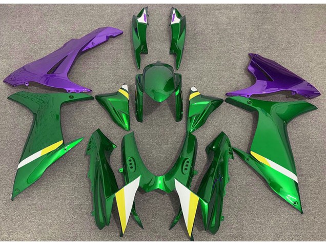 Verde Brillante & Morado 2011-2024 Suzuki GSXR 600-750 Carenados Moto