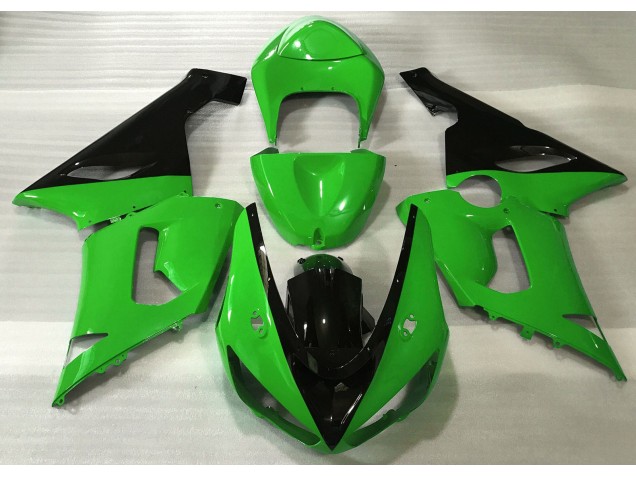 Verde Brillante & Negro 2005-2006 Kawasaki ZX6R Carenados Moto Verde Brillante & Negro 2005-2006 Kawasaki ZX6R Carenados Moto