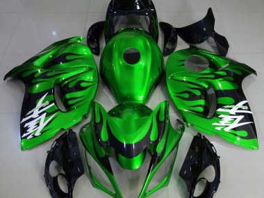 Verde Brillante & Negro 2008-2020 Suzuki GSXR 1300 Carenados Moto