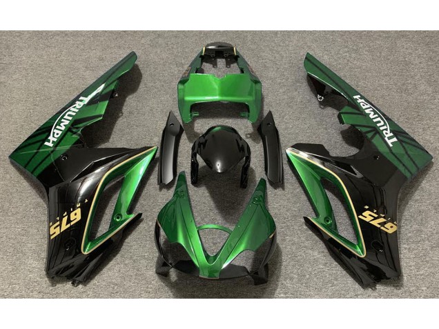 Verde Brillante & Negro 2009-2012 Triumph Daytona 675 Carenados Moto Verde Brillante & Negro 2009-2012 Triumph Daytona 675 Carenados Moto