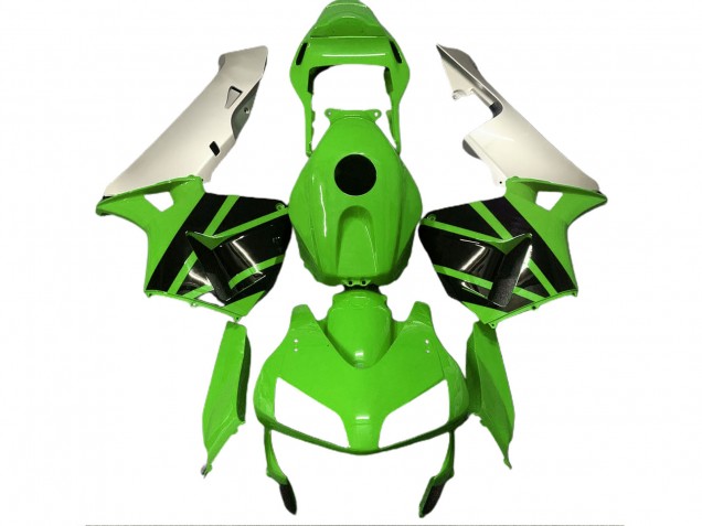 Verde Brillante & Plateado Mate 2003-2004 Honda CBR600RR Carenados Moto Verde Brillante & Plateado Mate 2003-2004 Honda CBR600RR Carenados Moto