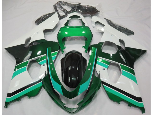 Verde Brillante & Verde 2004-2005 Suzuki GSXR 600-750 Carenados Moto Verde Brillante & Verde 2004-2005 Suzuki GSXR 600-750 Carenados Moto