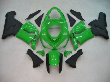 Verde Brillo Mate 2005-2006 Kawasaki ZX6R Carenados Moto