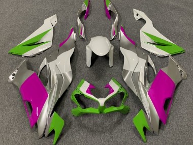 Verde Brillo Rosa & Plata 2019-2023 Kawasaki ZX6R Carenados Moto