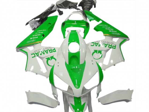 Verde Claro & Blanco Pramac 2005-2006 Honda CBR600RR Carenados Moto