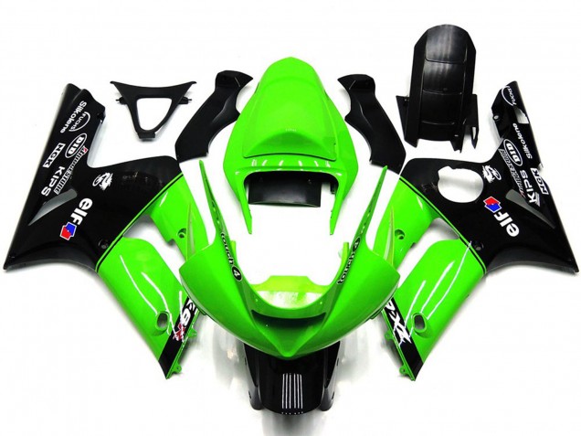 Verde Claro & Negro Elf 2003-2004 Kawasaki ZX6R Carenados Moto Verde Claro & Negro Elf 2003-2004 Kawasaki ZX6R Carenados Moto