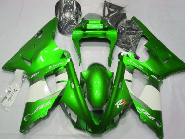 Verde Eléctrico & Blanco 2000-2001 Yamaha R1 Carenados Moto