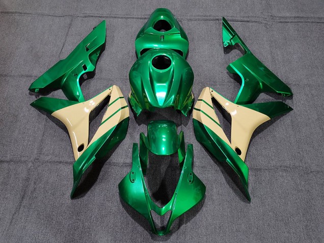 Verde Esmeralda & Tostado 2007-2008 Honda CBR600RR Carenados Moto Verde Esmeralda & Tostado 2007-2008 Honda CBR600RR Carenados Moto