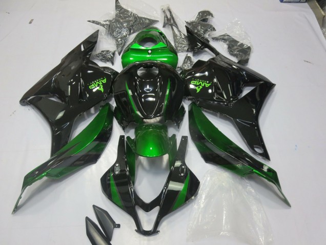Verde Especial Negro Brillo 2009-2012 Honda CBR600RR Carenados Moto Verde Especial Negro Brillo 2009-2012 Honda CBR600RR Carenados Moto