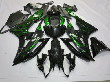 Verde Llama 2006-2007 Yamaha R6 Carenados Moto