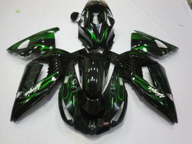 Verde Llama 2006-2011 Kawasaki ZX14R Carenados Moto