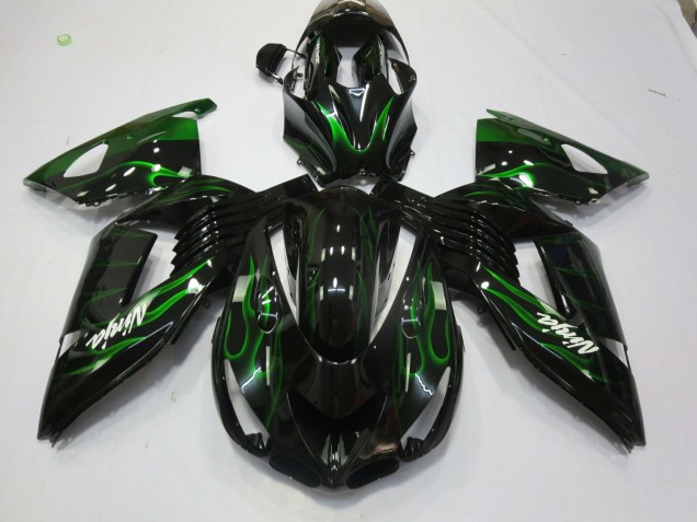Verde Llama 2006-2011 Kawasaki ZX14R Carenados Moto Verde Llama 2006-2011 Kawasaki ZX14R Carenados Moto