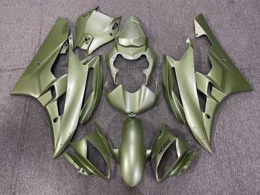Verde Mate 2006-2007 Yamaha R6 Carenados Moto