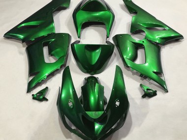 Verde Metalizado 2005-2006 Kawasaki ZX6R Carenados Moto