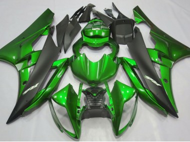 Verde Metalizado & Negro 2006-2007 Yamaha R6 Carenados Moto