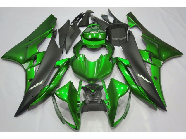 Verde Metalizado & Negro 2006-2007 Yamaha R6 Carenados Moto Verde Metalizado & Negro 2006-2007 Yamaha R6 Carenados Moto