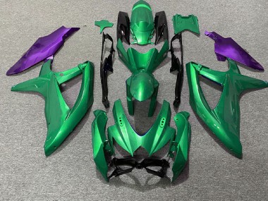 Verde & Morado 2008-2010 Suzuki GSXR 600-750 Carenados Moto