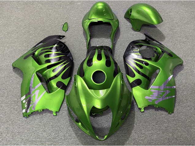 Verde & Negro 1997-2007 Suzuki GSXR 1300 Carenados Moto Verde & Negro 1997-2007 Suzuki GSXR 1300 Carenados Moto