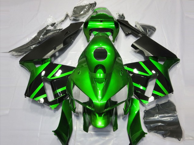 Verde & Negro 2005-2006 Honda CBR600RR Carenados Moto Verde & Negro 2005-2006 Honda CBR600RR Carenados Moto