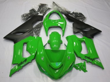 Verde Negro 2005-2006 Kawasaki ZX6R Carenados Moto