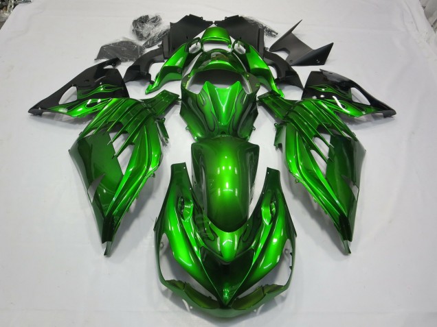 Verde Negro 2012-2021 Kawasaki ZX14R Carenados Moto Verde Negro 2012-2021 Kawasaki ZX14R Carenados Moto