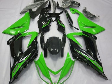 Verde & Negro 2013-2018 Kawasaki ZX6R Carenados Moto