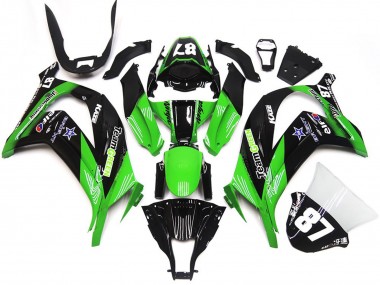 Verde & Negro 2016-2019 Kawasaki ZX10R Carenados Moto
