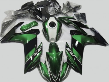 Verde & Negro Brillante 2015-2018 Yamaha R3 Carenados Moto