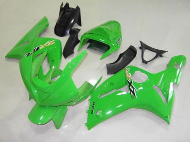 Verde Negro Cheq 2003-2004 Kawasaki ZX6R Carenados Moto