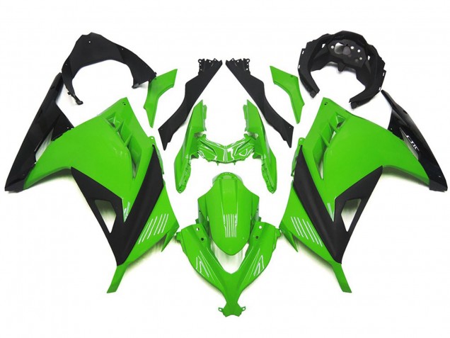 Verde & Negro De Alto Brillo 2013-2018 Kawasaki Ninja 300 Carenados Moto Verde & Negro De Alto Brillo 2013-2018 Kawasaki Ninja 300 Carenados Moto