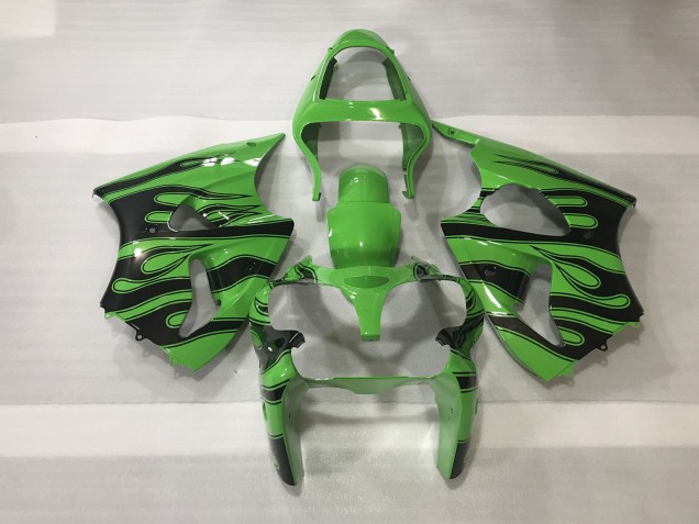 Verde & Negro Llama 2000-2002 Kawasaki ZX6R Carenados Moto Verde & Negro Llama 2000-2002 Kawasaki ZX6R Carenados Moto