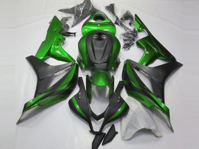 Verde & Negro Mate 2007-2008 Honda CBR600RR Carenados Moto Verde & Negro Mate 2007-2008 Honda CBR600RR Carenados Moto