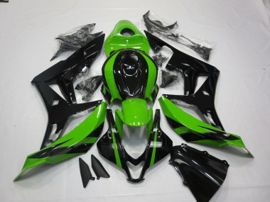 Verde & Negro Vibrantes 2007-2008 Honda CBR600RR Carenados Moto