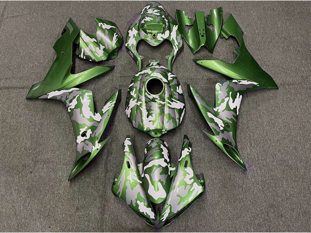 Verde Oscuro Camuflaje 2004-2006 Yamaha R1 Carenados Moto Verde Oscuro Camuflaje 2004-2006 Yamaha R1 Carenados Moto