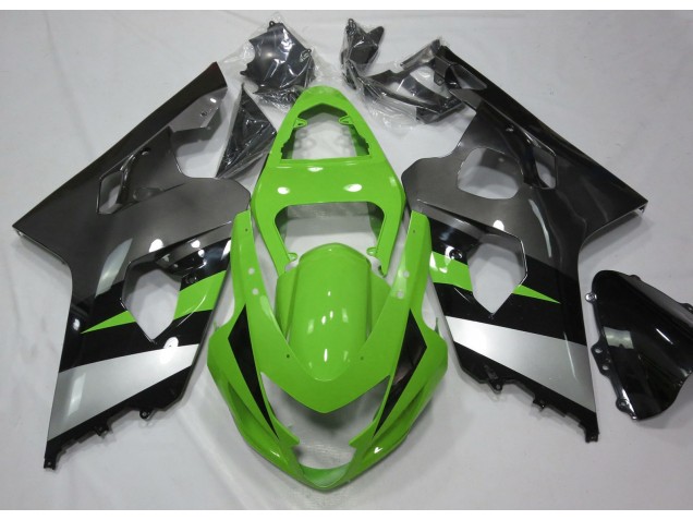 Verde & Plata 2004-2005 Suzuki GSXR 600-750 Carenados Moto Verde & Plata 2004-2005 Suzuki GSXR 600-750 Carenados Moto