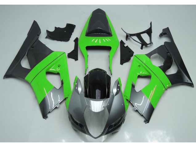 Verde Plata & Negro 2003-2004 Suzuki GSXR 1000 Carenados Moto Verde Plata & Negro 2003-2004 Suzuki GSXR 1000 Carenados Moto